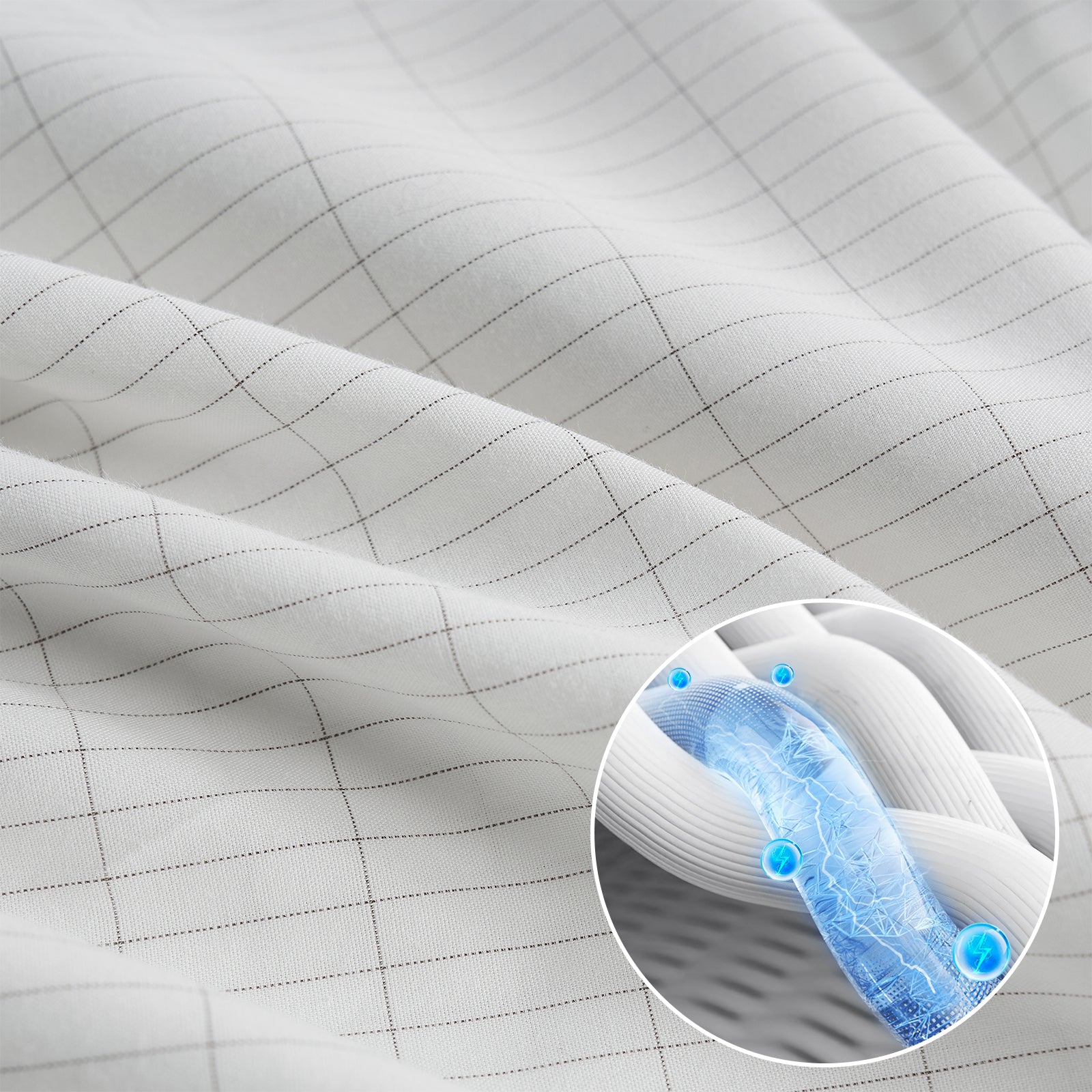 Close-up Grounding Bamboo Fitted Sheet Fabric